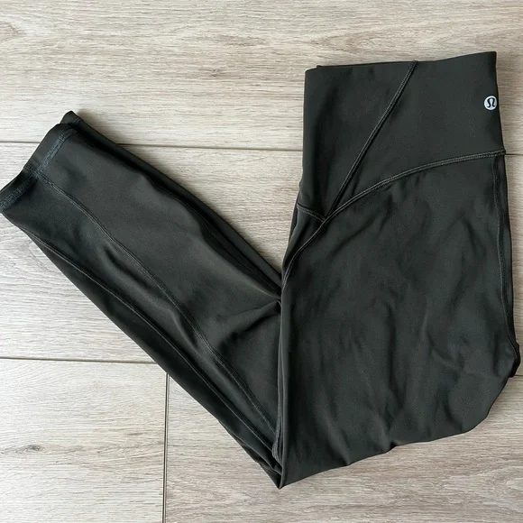 Lululemon Pink and Dark Olive Green Leggings- size 10 - Picture 11 of 11